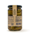 Retro del vaso da 280 grammi di Boccone del Tamarro Scalzo Calabria, con lista ingredienti e valori nutrizionali.