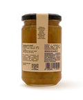 Retro del vaso da 340 grammi di Marmellata di Cedro Scalzo Calabria, con lista ingredienti e valori nutrizionali.