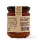 Retro del vaso da 190 grammi di Salsa Saracena Scalzo Calabria, con lista ingredienti e valori nutrizionali.