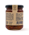 Retro del vaso da 190 grammi di Stuzzico Rustico Pik Scalzo Calabria, con lista ingredienti e valori nutrizionali.