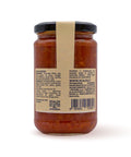 Retro del vaso da 280 grammi di Sugo ai Porcini Scalzo Calabria, con lista ingredienti e valori nutrizionali.