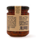 Retro del vaso da 190 grammi di Tarantella Scalzo Calabria, con lista ingredienti e valori nutrizionali.
